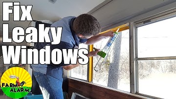 How to Fix Leaky School Bus Windows - Skoolie Tiny House Conversion