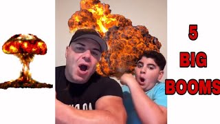 ”Your Brother That Died Gets 5 Big Booms” Costco Guys Meme But There Are Explosions For Every Boom