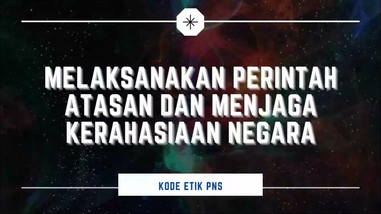 Implementasi Kode Etik ASN - YouTube