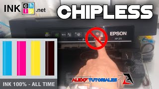 Chipless  Tintas 100% Llenas Impresora EPSON XP211 (InkChip Firmware)