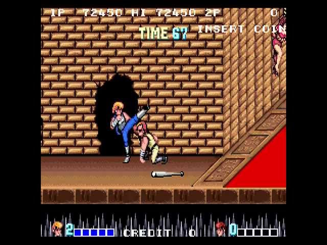 Double Dragon 1 arcade gameplay playthrough longplay 