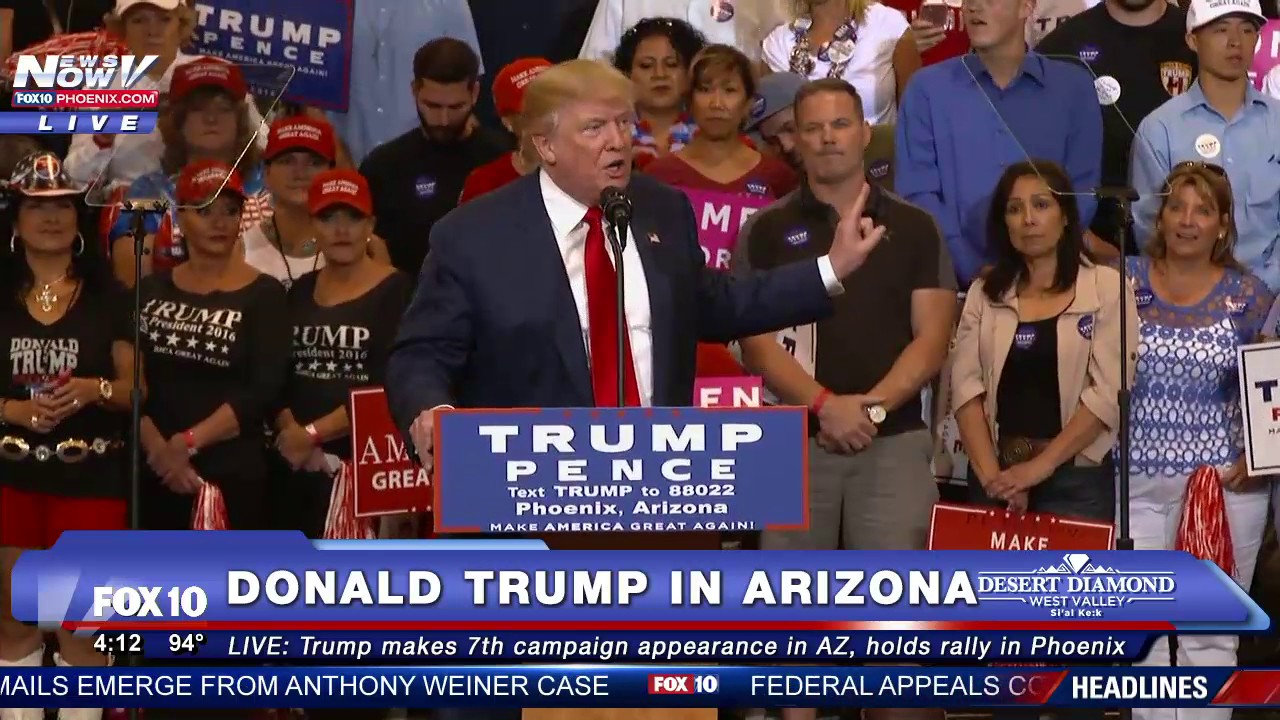 Fnn Full Speech Donald Trump Rally In Phoenix On October 29