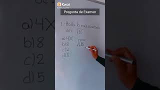 Pregunta de Examen para secundaria y prepa