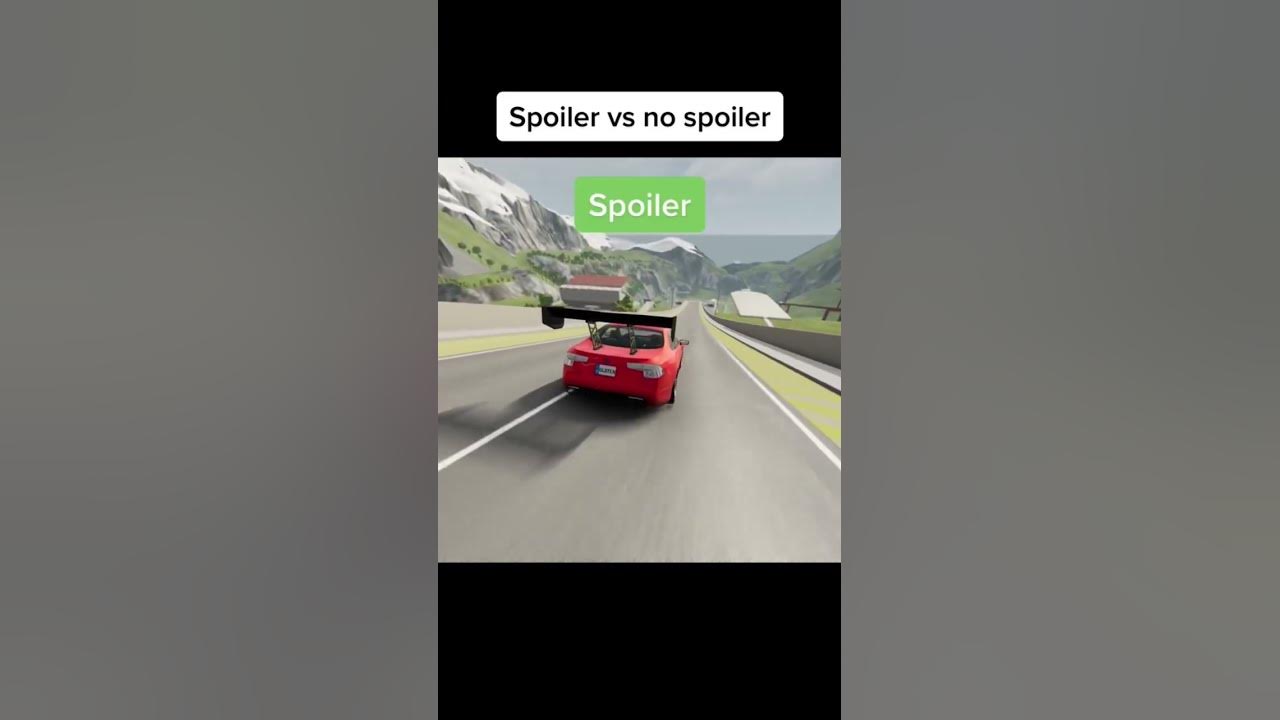 Spoiler vs no Spoiler YouTube