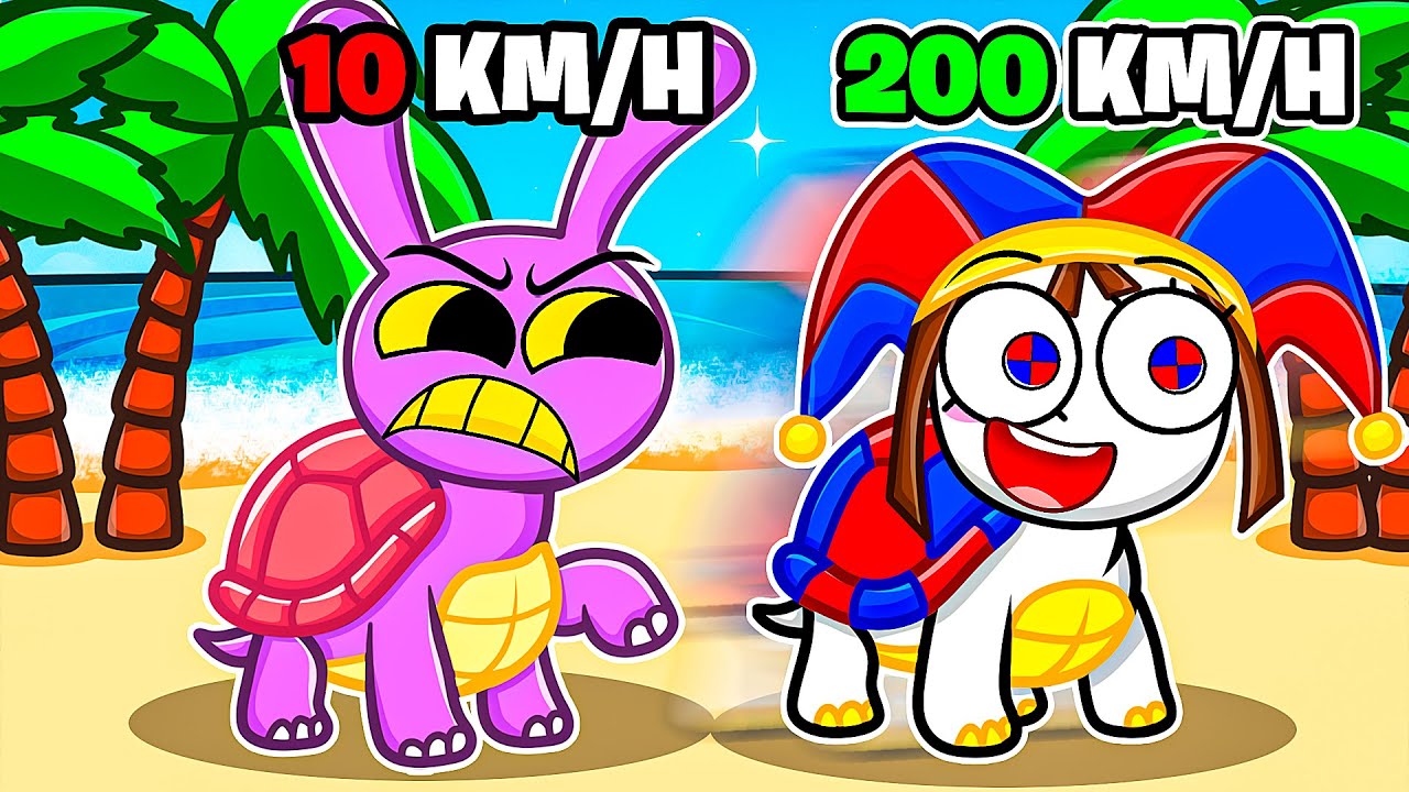 Pomni e Jax são TARTARUGAS SUPER RÁPIDAS!