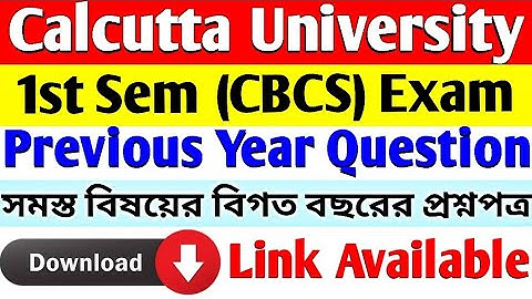 Calcutta University BA, BSc (Hons/Gen) Previous Year All Subject Question Papers @KnowledgeCanvas