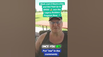 Work Just 2 Hours a Day and Get Paid Up to $900! 💰 Join the Legacy Builders Program Now 🚀 Discover t