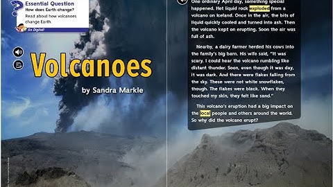 Read Aloud: Volcanoes by Sandra Markle, Wonders Textbook Unit 4 Second Grade