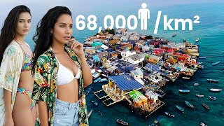 THE WORLD'S MOST POPULENT ISLAND: SEXY WOMEN AND HOT PARTIES 🇨🇴 - Santa Cruz del Islote - Documen...