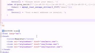 Trading Website Community Project - 26 - Validating Email and Password