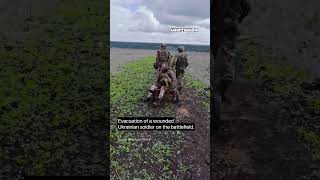 Evacuation Of A Wounded Ukrainian Soldier On The Battlefield #Warinukraine #Shorts