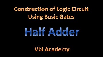 Half Adder using Basic gates