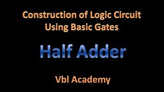 Half Adder using Basic gates