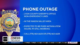 Outage affecting non-emergency phone line in Lyon County