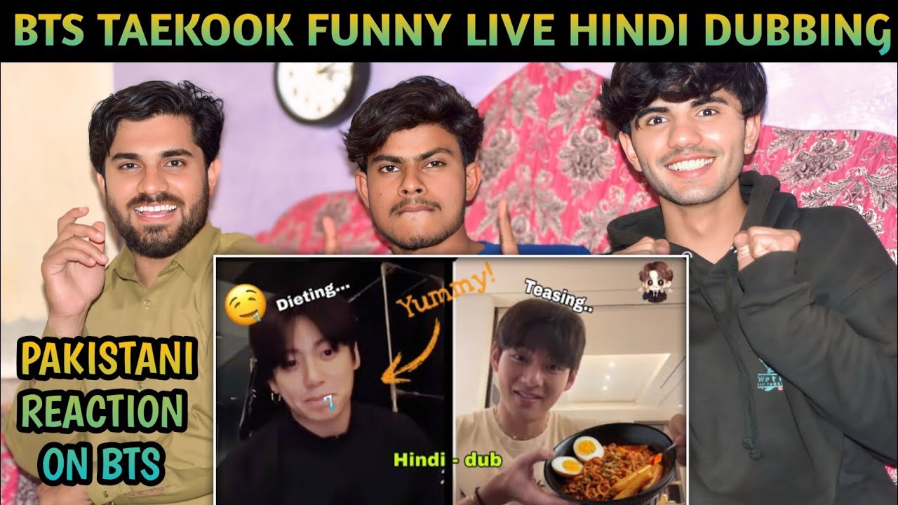 Bts Taekook Funny Live Hindi Dubbing - Pakistani Reaction - Usman Rajpoot