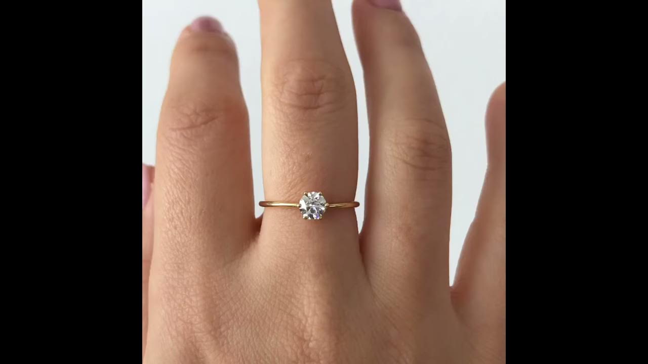 Solitaire Engagement Ring - 0.5 Carat Minimalist Diamond Ring - Youtube
