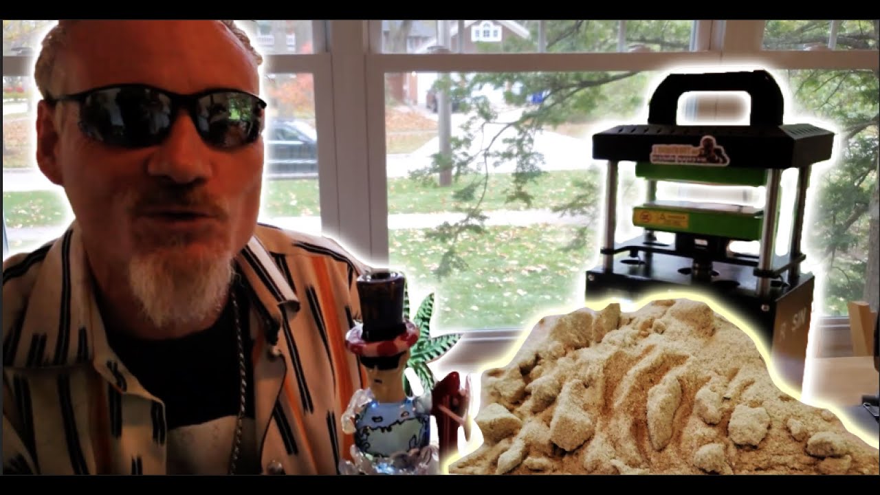 Uncle Stoner Squashing Kief into Rosin