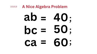Math Olympiad A Nice Algebra Problem Can You Solve This?