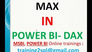 Download Lagu MAX in Power BI | max in DAX MP3