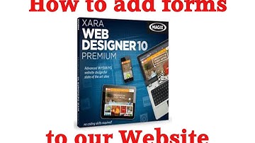 Xara Webdesigning - How to add form to our Website