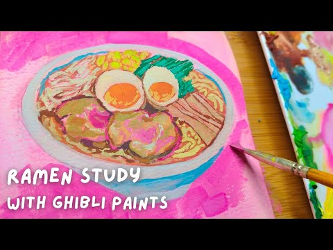 Easy Ramen Gouache Painting Tutorial with NICKER Poster Color