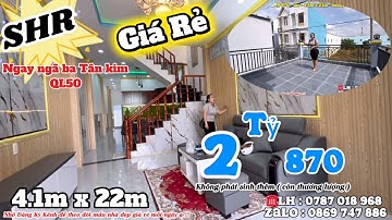 Chủ Cần bán gấp đi định cư Sổ Hồng riêng giá rẻ❇️ngay ngã ba tân kim QL50 nhà gần Bình Chánh