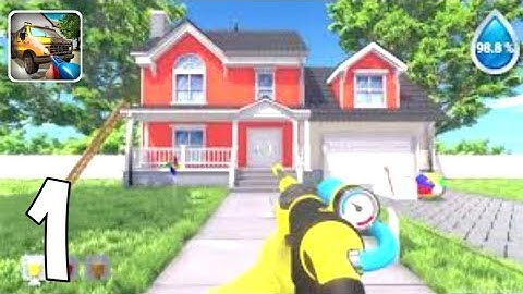 Power Washing - Gameplay Walkthrough Part - 1 Washing everywhere ( ios, Android )