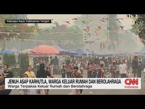 Jenuh Asap Karhutla, Warga Keluar Rumah Dan Berolahraga