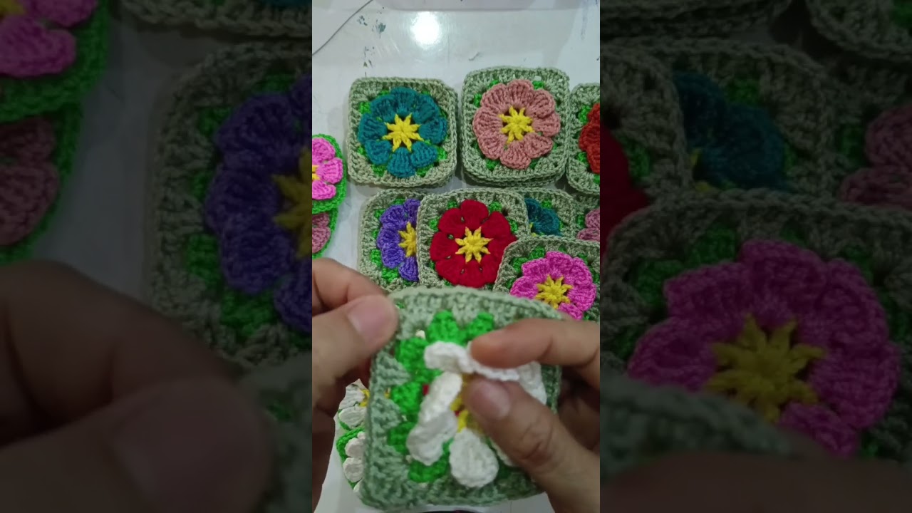 สอนถัก ดอกคอสมอส #part 3 by ก.ไก่ summer super soft jumbo โครเชต์