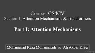 Introduction to Attention & Attention Pooling | CS4CV