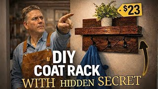 I Built A Simple $23 Coat Rack…but it has a hidden feature!