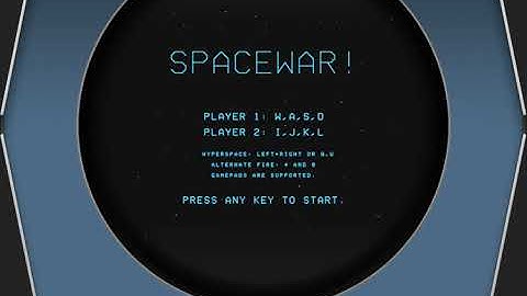 Spacewar 3.1 - Digital Equipment Corporation - DEC PDP 1 - emulador PDP 1 Emulator