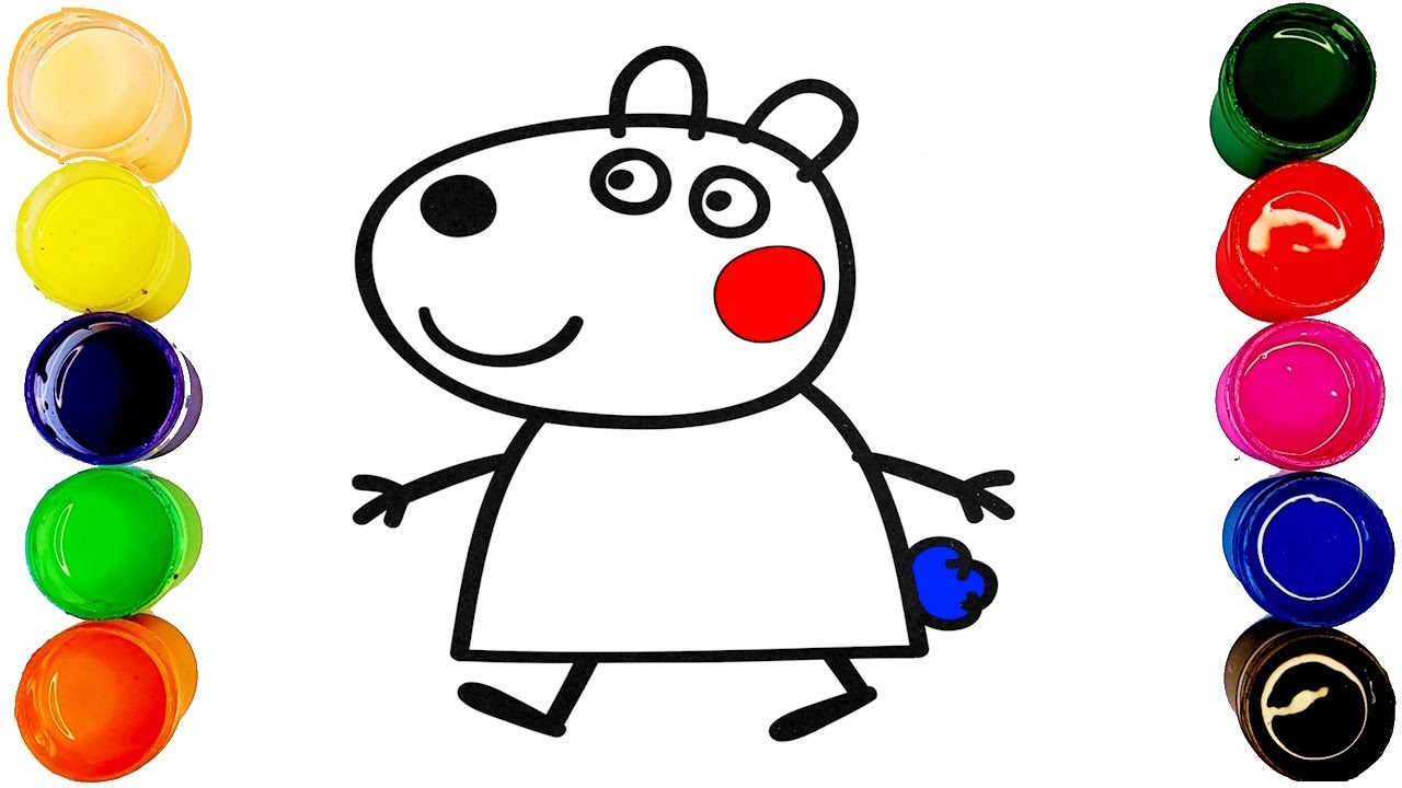 Сьюзи на прогулке 🚶‍♀️🐑💖 | Веселые раскраски для детей и малышей