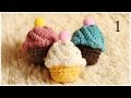 かぎ編みカップケーキの作り方・編み方(1)【あみぐるみ】 diy crochet cup cake tutorial