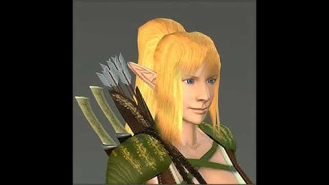 3D Model of Elf Girl Archer Review
