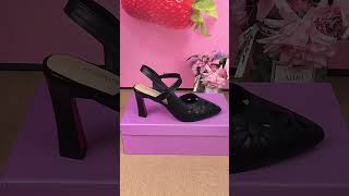 Cutout Pointy Toe Slingback Pumps #heels #fashion #shortsfeed