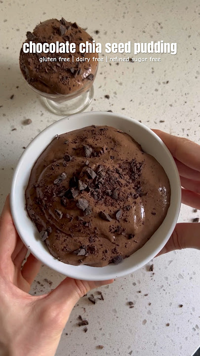 creamy chocolate chia seed pudding #shorts