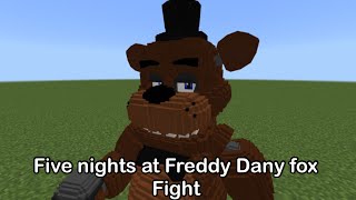 Fnaf DanyFox 1 2 3 4 Fight (Minecraft) (Five nights at Freddy Addon MCPE)