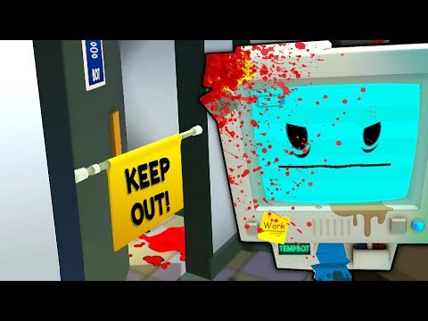 INSIDE TEMP BOTS SECRET MURDER ROOM (This is scary...)| Job Simulator VR Infinite Overtime HTC Vive)