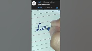 Lizzy - Beautiful name in Cursive writing | Cursive writing for beginners | #shorts