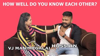 How Well Do You Know Your Partner Episode-2 | VJ Manimegalai & Hussain Funniest Interview Ever
