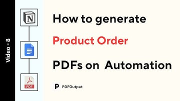 Product Order Form PDF Automation | From Notion to PDF in Seconds! (Video - 8)