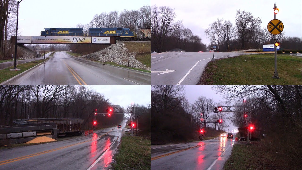 KBS in West Lafayette, IN on 03/08 (KBS 701, KBS 702, Railroad Crossing Signals, and Derailed Cars)