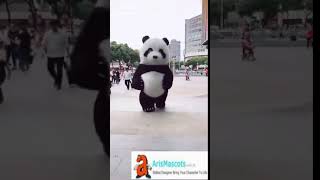 Inflatble Panda mascot costume dancing advertising mascots professional mascot design