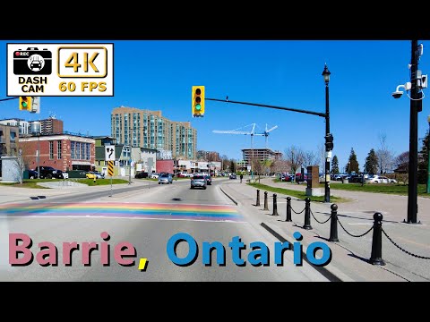 🚗 Scenic 4K Drive Through Barrie, Ontario 🌆 | Lake Simcoe Views & City Vibes 🌊🍁