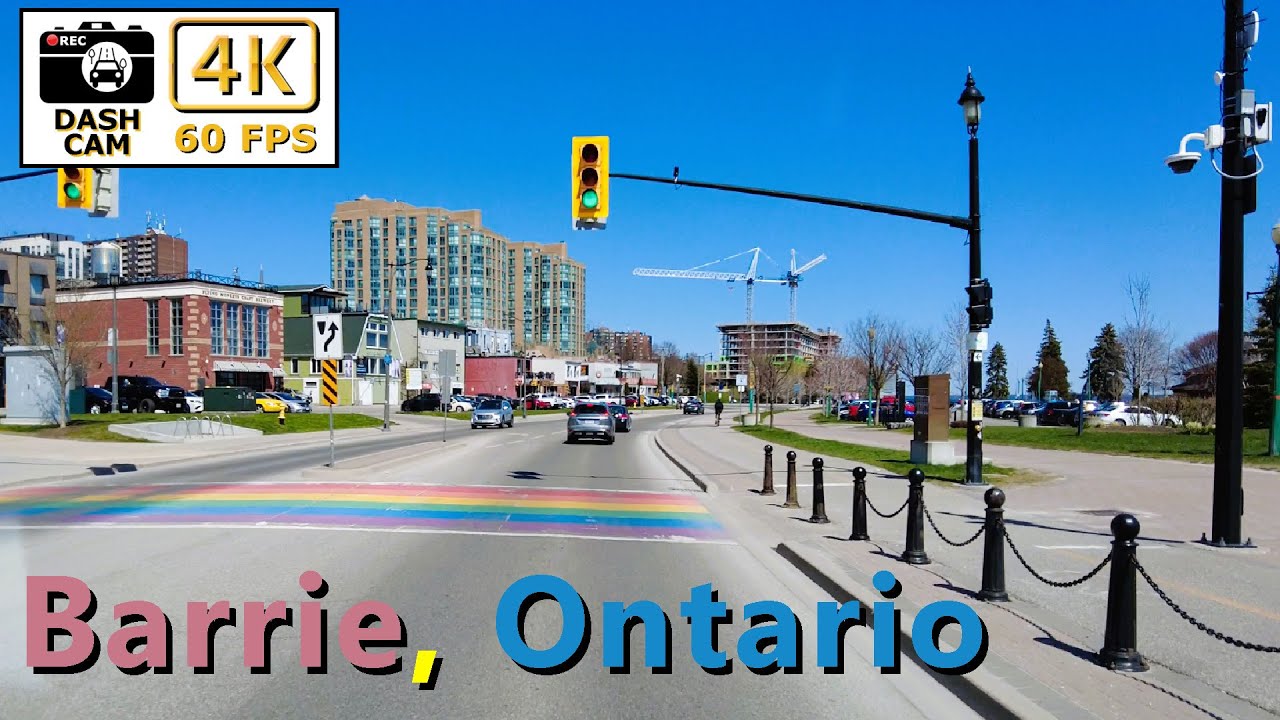 🚗 Scenic 4K Drive Through Barrie, Ontario 🌆 | Lake Simcoe Views & City Vibes 🌊🍁