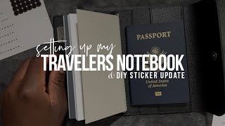 setting up my Cloth & Paper travelers notebook + my new diy planner stickers