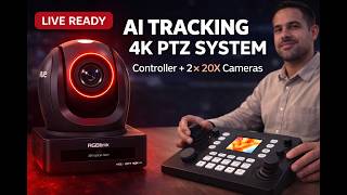 RGBlink PTZ Controller + 2× vue 4K 20X PTZ Bundle | AI Tracking 4K Production System