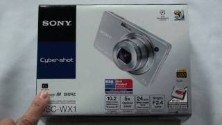 Sony Cybershot DSCWX1 Unboxing and Walkthrough