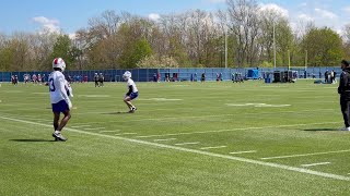 Bills rookie receiver Skyler Bell goes through a drill at rookie camp